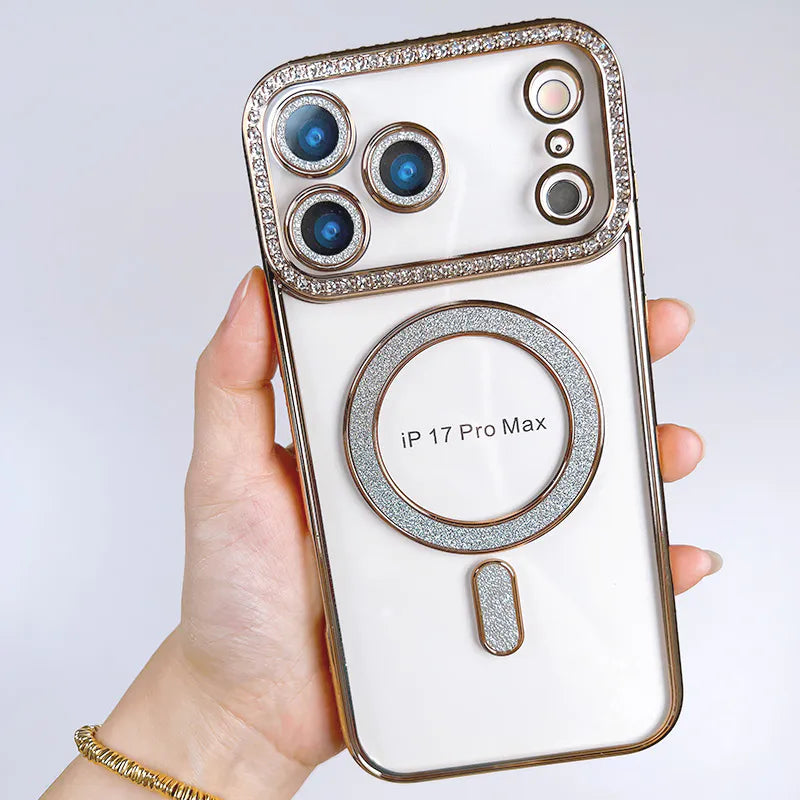 Case for iPhone 17 Pro 6.3 Kinglink Glitter Bling Design MagFit