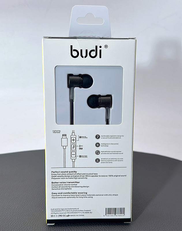 Budi HIFI metal earphone with Remote and Mic headphone for iOS/Android EP03
