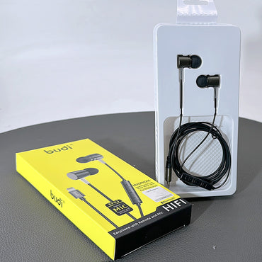 Budi HIFI metal earphone with Remote and Mic headphone for iOS/Android EP03