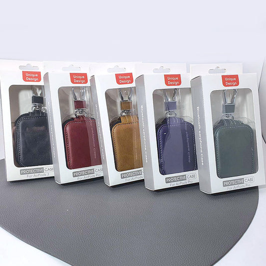 AirPods (Universal) Unique Design Protective Zip leather case for all AirPods