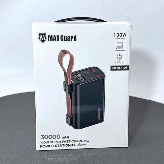 Maxguard 30000 mah PD 100W super fast charging power bank for laptop MD100W