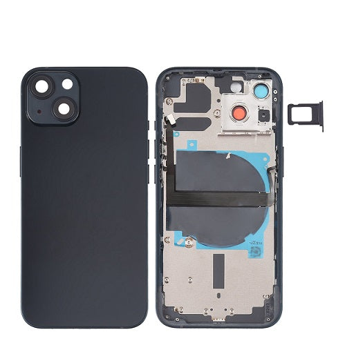 IPHONE 13 BACK HOUSING WITH POWER FLEX BLACK