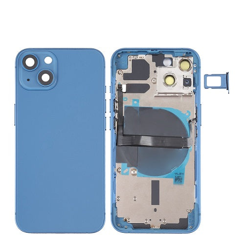 IPHONE 13 BACK HOUSING WITH POWER FLEX BLUE