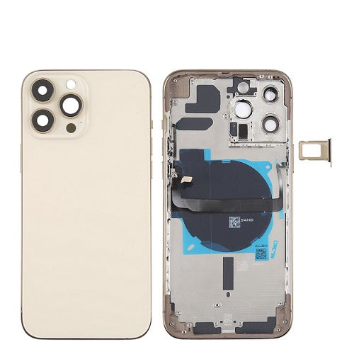 IPHONE 13PRO MAX BACK HOUSING WITH POWER FLEX GOLD