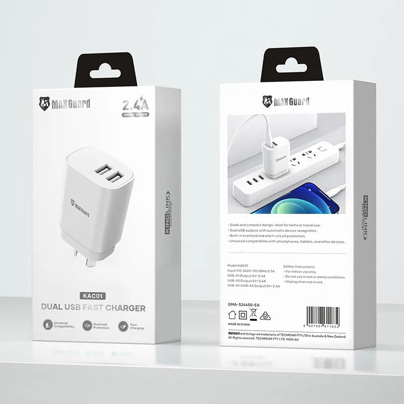 Maxguard KAC01 2.4A wall charger