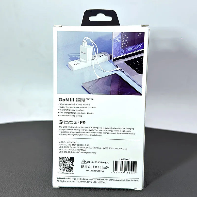 Maxguard MG30WCC PD 30W GaN III Wall Charger