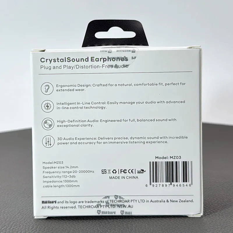 Maxguard MZ03 Type-C Crystal Sound earphone