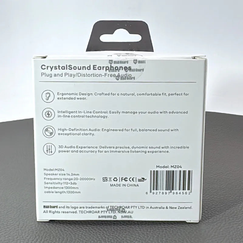 Maxguard MZ04 3.5mm Crystal Sound earphone