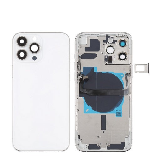 IPHONE 13PRO MAX BACK HOUSING WITH POWER FLEX WHITE