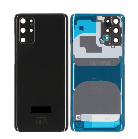 SAMSUNG S20PLUS BACK GLASS BLACK (AFTERMARKET PREMIUM)