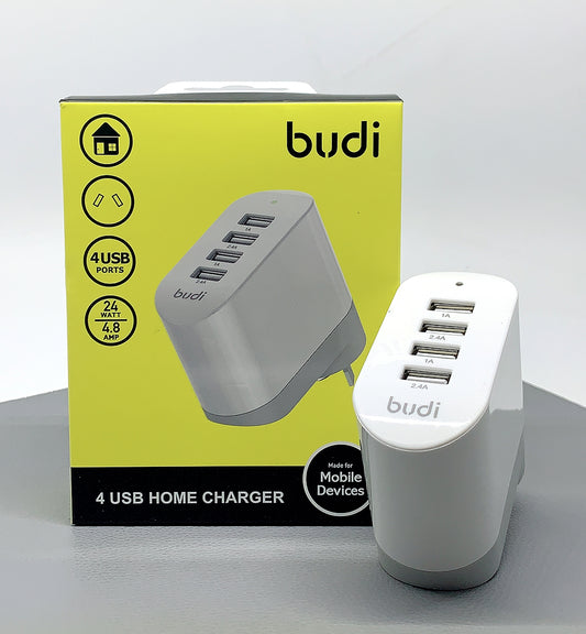 Budi 24W 4 USB home charger M8J030A
