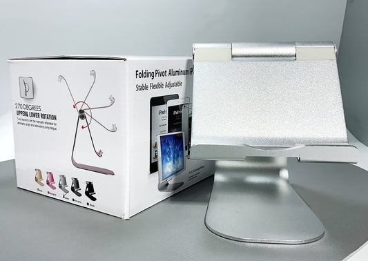 Folding pivot aluminum iPad stand holder