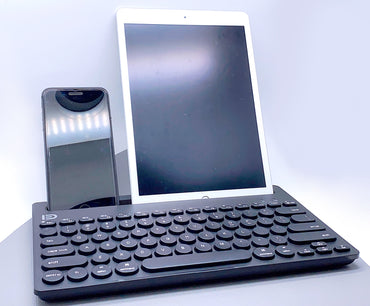 Multi-device wireless bluetooth keyboard for ipad with blue packaging ik3381