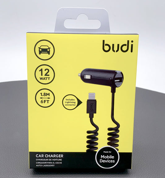 Budi 12W lightning car charger M8J186