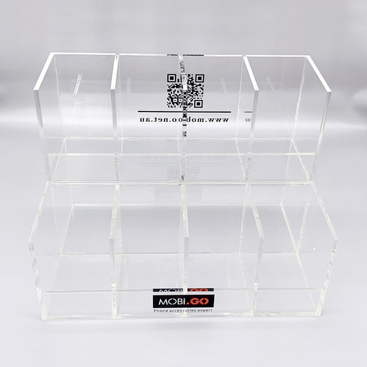 Double shelf display showcase for Mobigo