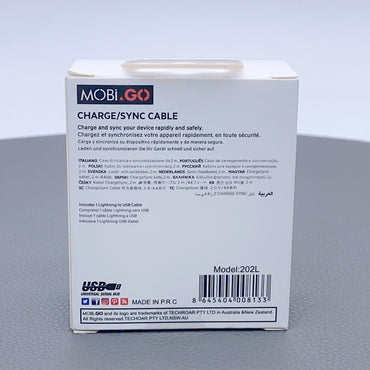 Mobigo 2m 2.4A fast lightning cable 202L