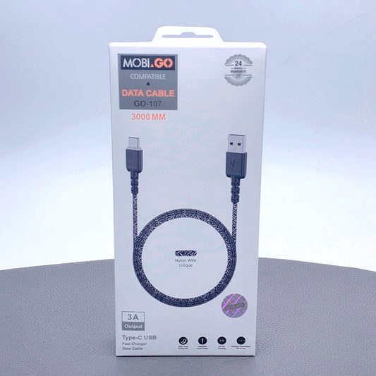 Mobigo 3m nylon Type-C cable GO107