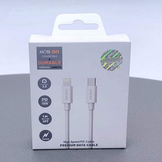 Mobigo 1m 18W PD Type-C to Lightning cable 201LC