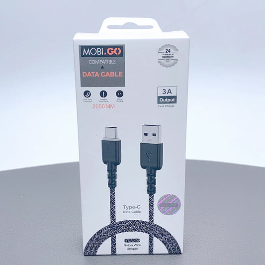 Mobigo 2m nylon fast type-c cable GO106