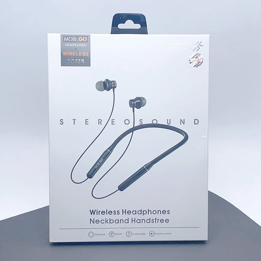 Mobigo magnetic neckband wireless bluetooth headphones earphones GO63B