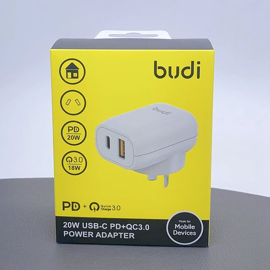 Budi QC 3.0 PD 2OW wall charger AC339VAW