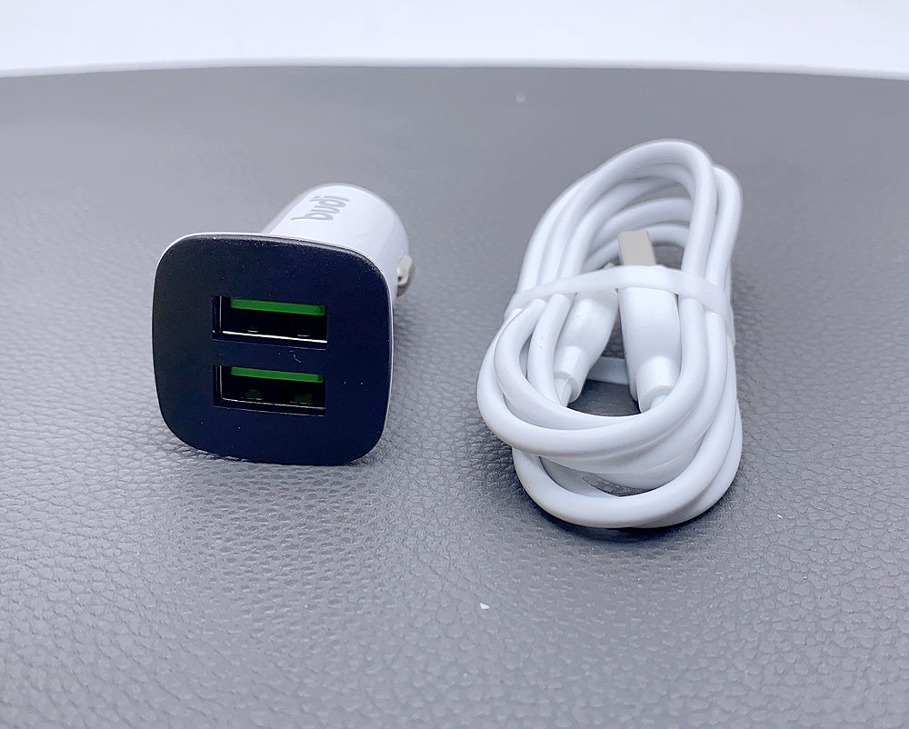 Budi 1m car charger with lightning cable CC631LW