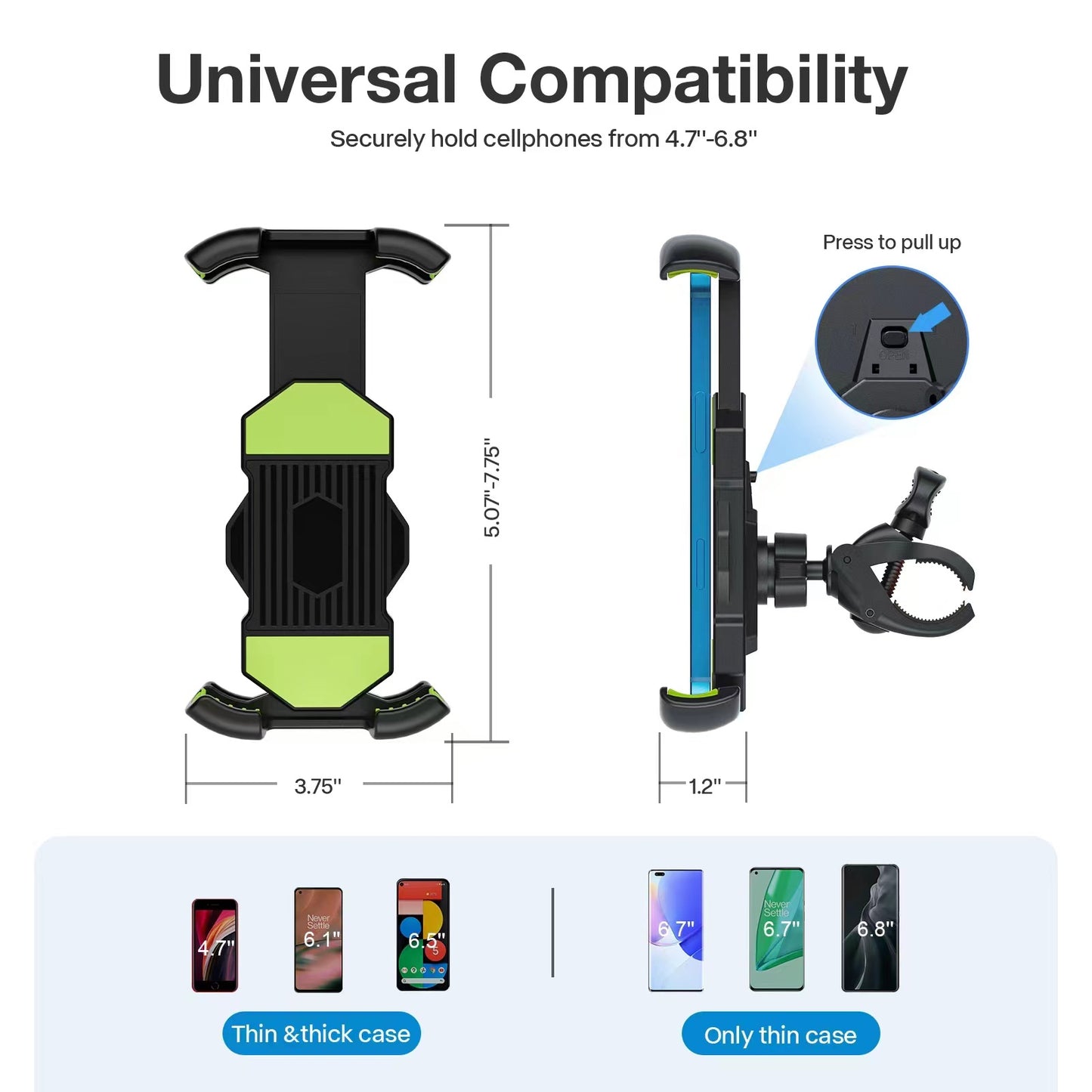 Bike and motorbike universal phone holder JX048