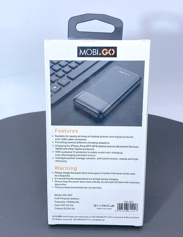 Mobigo 10000 mah power bank GO507