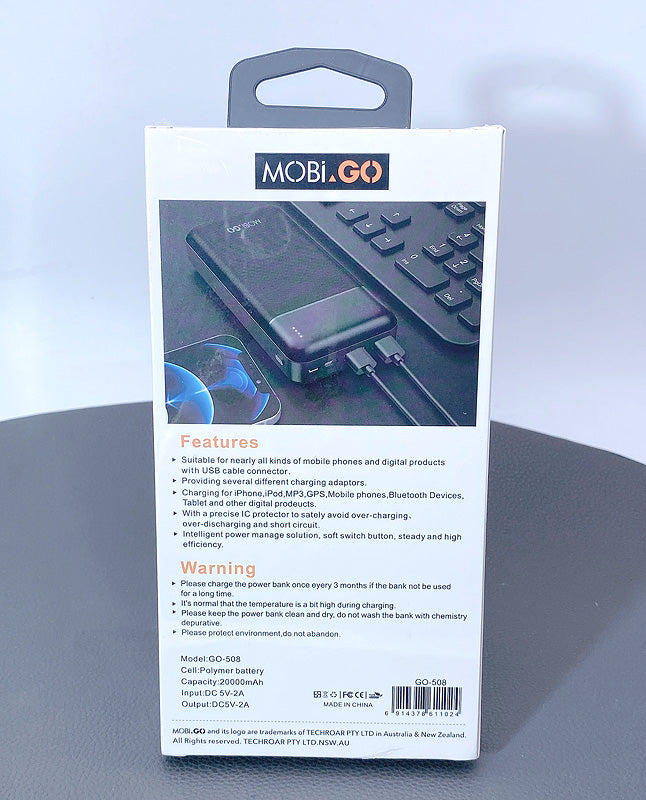 Mobigo 20000 mah power bank GO508