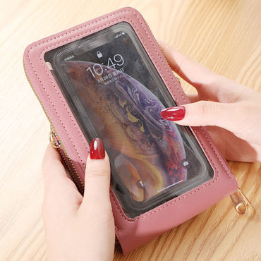 Carry pouch universal shoulder zip belt bag for phone