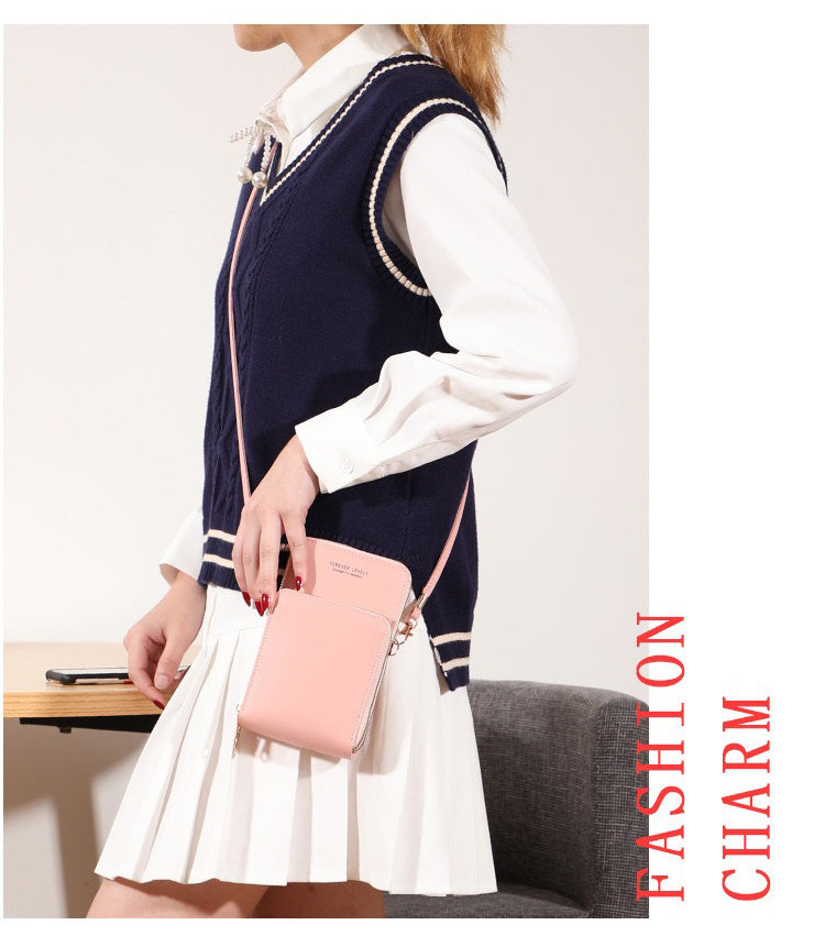 Carry pouch universal shoulder zip belt bag for phone