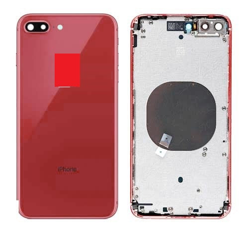 IPHONE 8PLUS BACK HOUSING WITHOUT PART RED (HIGH QUALITY)