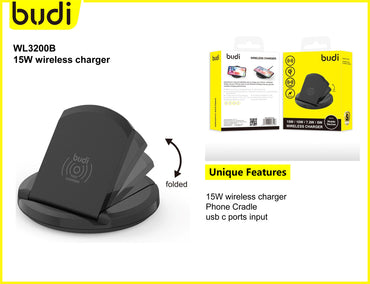 budi qi 10w foldable wireless charger A3200
