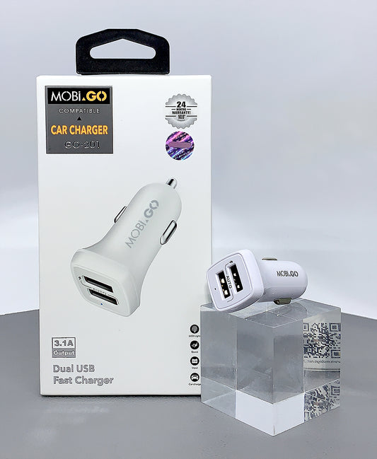 Mobigo dual USB fast car charger GO201