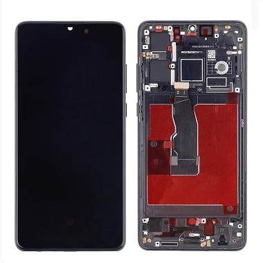 HUAWEI P30 SCREEN WITH FRAME BLACK (PREMIUM QUALITY)