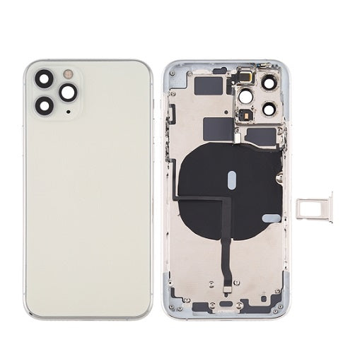 IPHONE 11PRO MAX BACK HOUSING WITH VOLUME POWER FLEX WHITE