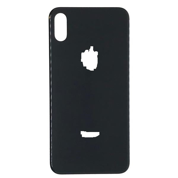 IPHONE X BACK GLASS BLACK (BIG HOLE)