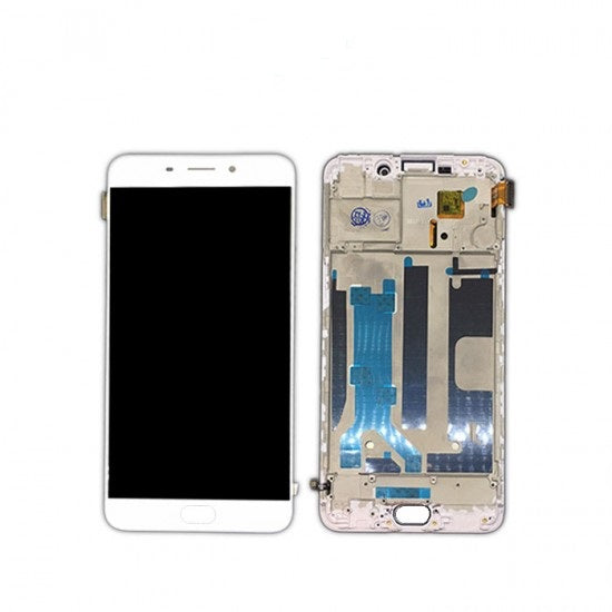 OPPO\R9PLUS LCD SCREEN WHITE WITH FRAME