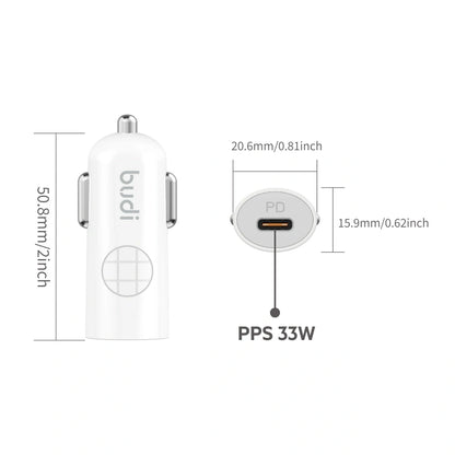 Budi CC062TW 33W USB C Mini car charger