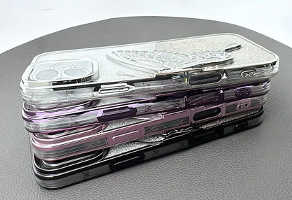 Case for iPhone 17 Pro max 6.9 Kinglink Glitter Sandy Butterfly
