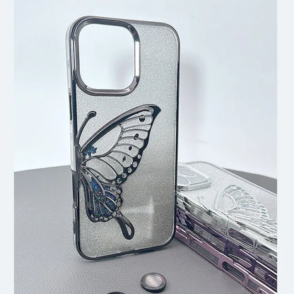 Case for iPhone 17 Pro max 6.9 Kinglink Glitter Sandy Butterfly