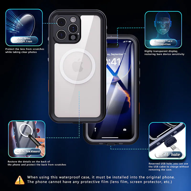 Case for iPhone 17 Pro max 6.9 Waterproof MagFit
