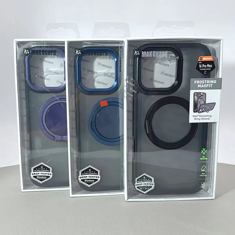 Case for Iphone 15 Pro 6.1 Frostring MagFit 360 Ring Holder
