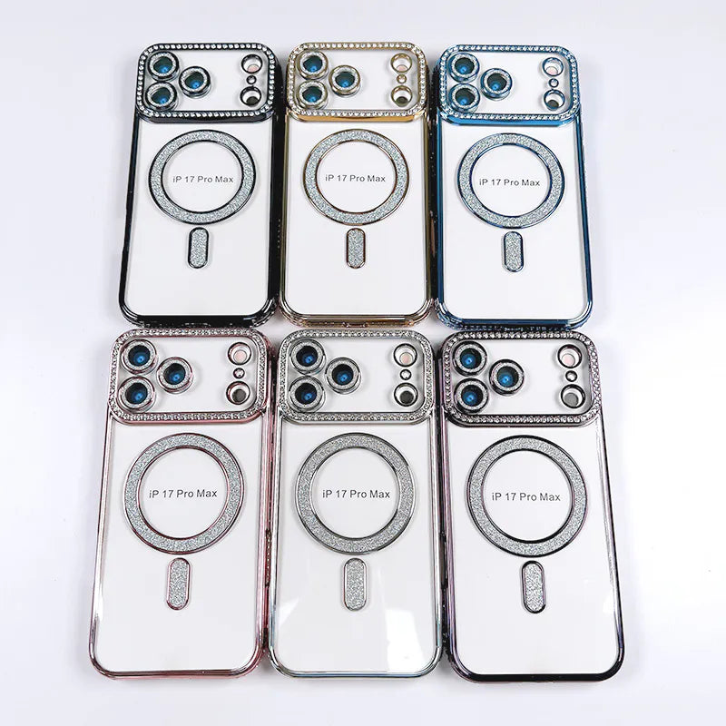 Case for iPhone 17 Pro 6.3 Kinglink Glitter Bling Design MagFit
