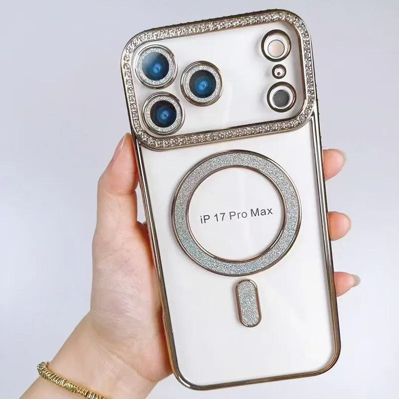Case for iPhone 17 Pro 6.3 Kinglink Glitter Bling Design MagFit
