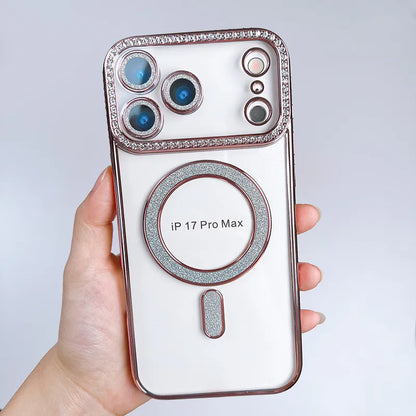 Case for iPhone 17 Pro 6.3 Kinglink Glitter Bling Design MagFit