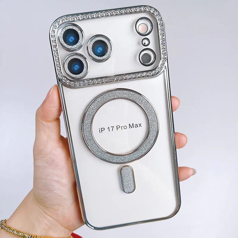 Case for iPhone 17 Pro 6.3 Kinglink Glitter Bling Design MagFit