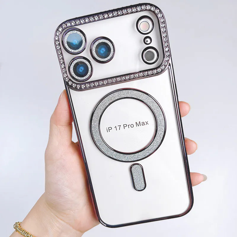Case for iPhone 17 Pro 6.3 Kinglink Glitter Bling Design MagFit