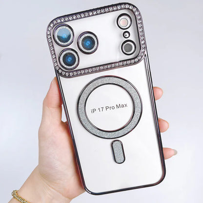 Case for iPhone 17 Pro 6.3 Kinglink Glitter Bling Design MagFit