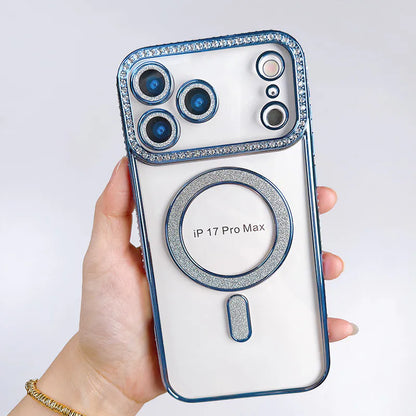 Case for iPhone 17 Pro 6.3 Kinglink Glitter Bling Design MagFit